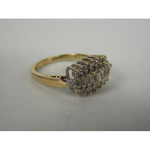 35 - 9ct Diamond set ring 4.1g  ring size 'N'  IIV certificate of £950