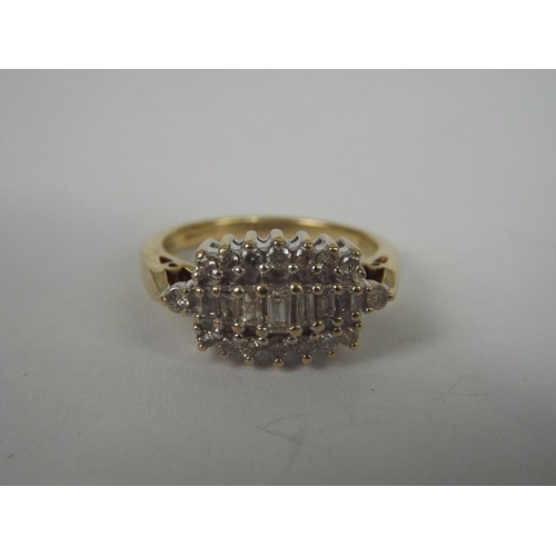 35 - 9ct Diamond set ring 4.1g  ring size 'N'  IIV certificate of £950