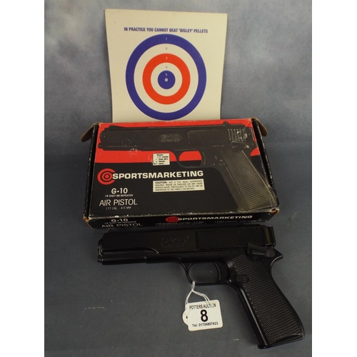 8 - As new in box GAT G10 Air pistol repeater .177