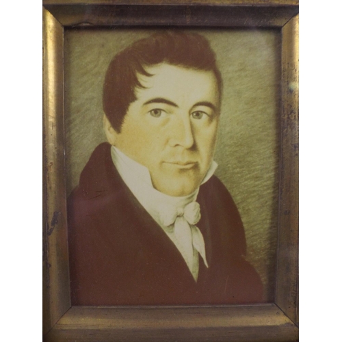 86 - Victorian framed painted miniature relating to the Holgate family C1860