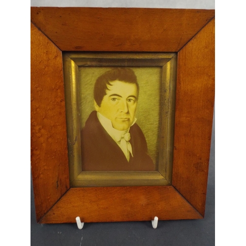 86 - Victorian framed painted miniature relating to the Holgate family C1860