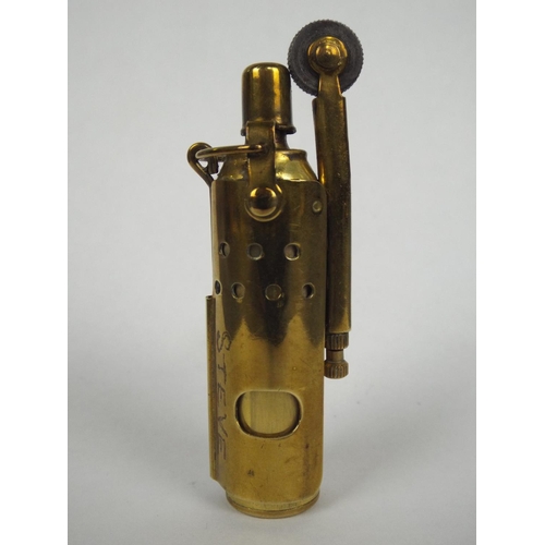 91 - Brass Trench art style cig lighter