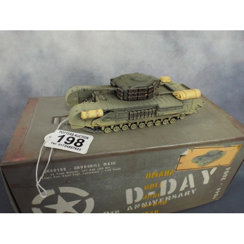 198 - Churchill MK 3 Tank, D Day anniversary special edition with original box