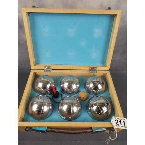 211 - Boules set in ply box