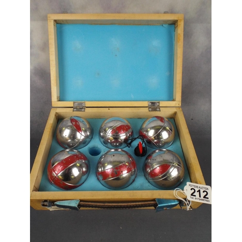 212 - Boules set in ply box