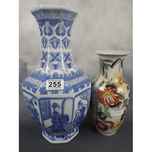 255 - Pair of Chinese style vases