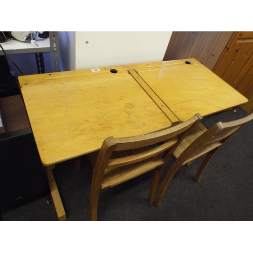 349 - Childs Double desk with matching chairs