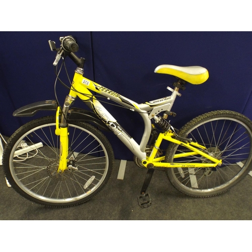 375 - Youth's or Gents Mountain bike with suspension and 24 gears