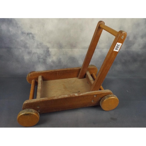 388 - Wooden childs walker