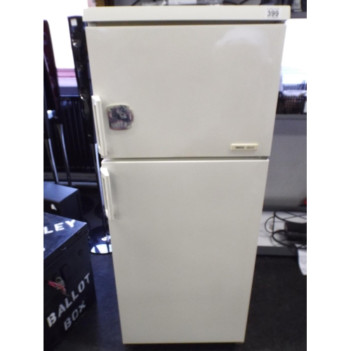 399 - Zanussi Fridge with freezer above