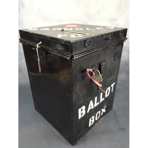 402 - Metal Ballot box from Barnsley FC, lock included