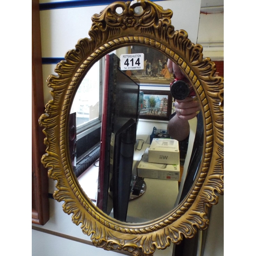 414 - Gilt framed mirror