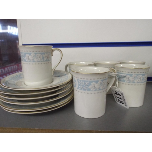 418 - Royal Doulton Coffee cups & Saucers in the Hampton court pattern