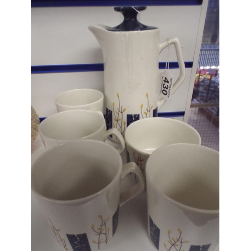 430 - Beswick part coffee set, Apollo pattern