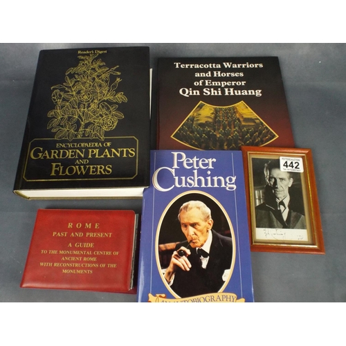 442 - Mixed lot including signed photo of Peter Cushing