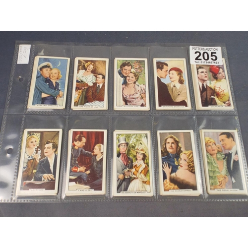 205 - Full Set of 1930's Gallagher cig cards 'Shots from Famous Films'