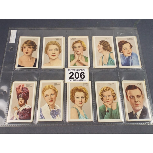 206 - Full set of 1930's Park Drive Cig cards 'Stars of Screen and Stage'