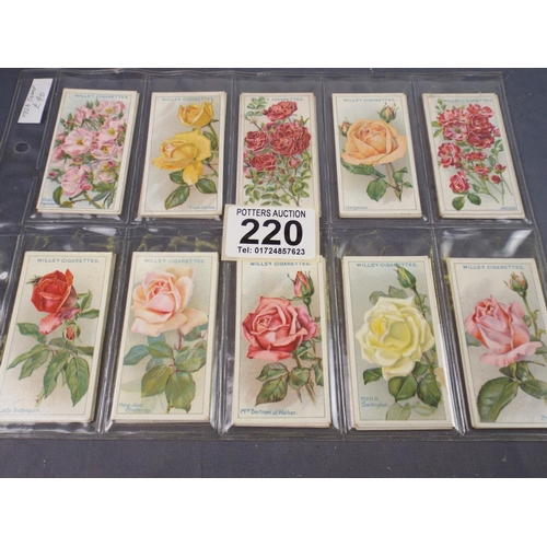 220 - Full Set of 1926 WD & HO Wills 'Roses'