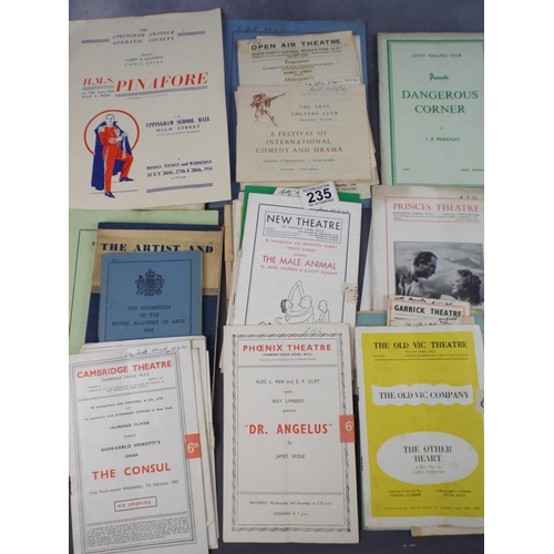 235 - Selection of London Theatre Programmes from 1940's/50's