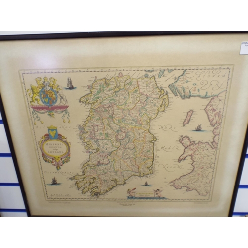 253 - Three framed Prints of Antique Maps, British isles