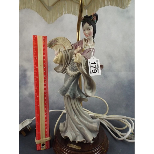 179 - Large table lamp with Resin Geisha support