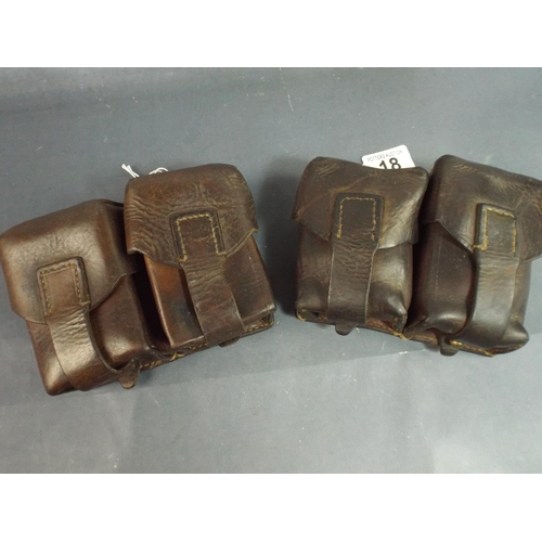 18 - Pair ofLeather Military Ammunition Pouches