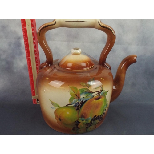 181 - Large Ceramic Painted Teapot