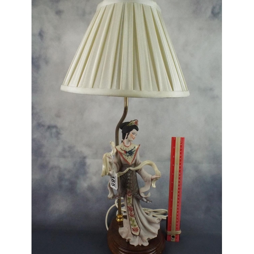 185 - Large table lamp with Resin Geisha support