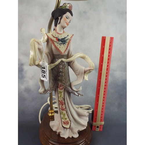 185 - Large table lamp with Resin Geisha support