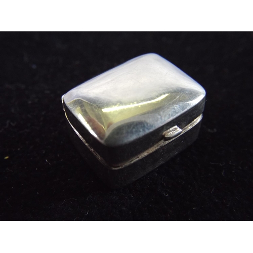 52 - Small silver pill box, hallmarked for 2001