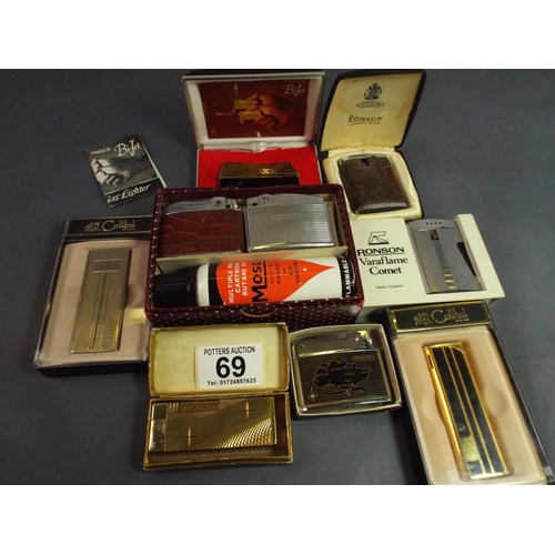 69 - Selection of Cigarette lighters, many in original boxes.