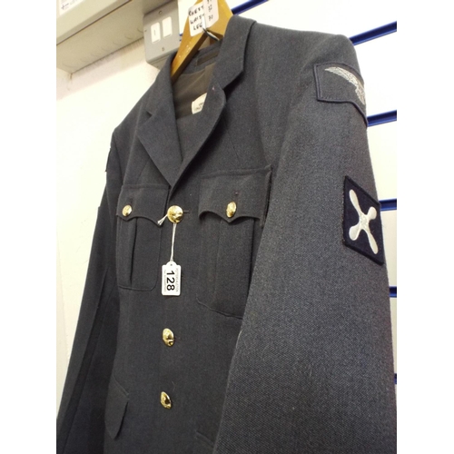 128 - RAF Number one mans Dress uniform, Tunic & Trousers.