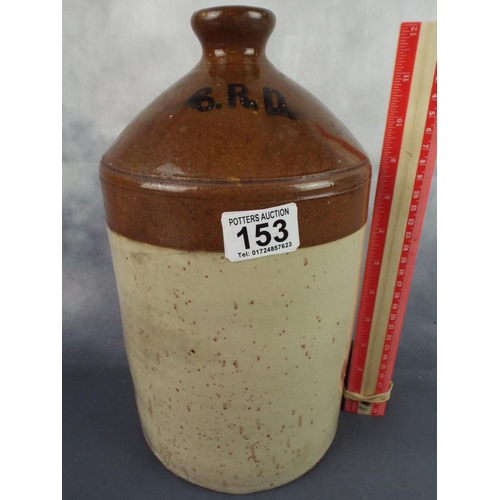 153 - WW1 Service rations distrubution stoneware flask, Royal Doulton .