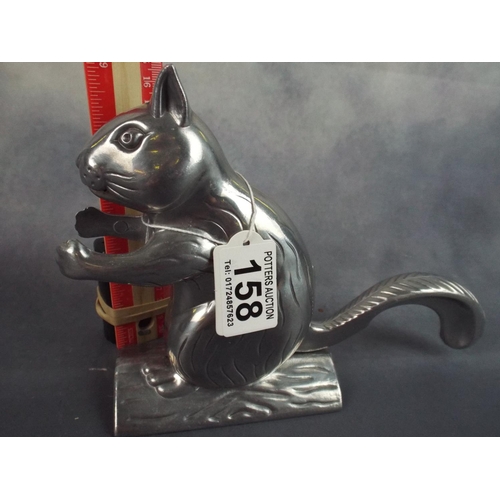 158 - Vintage aluminum nutcracker as a squirrel