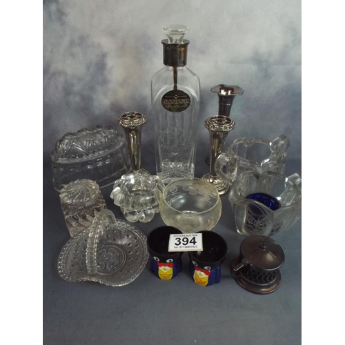 394 - Tray of assorted Glassware and Bric a Brac