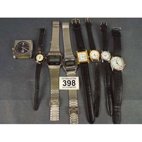 398 - Selection of Quartz watches all needing batteries