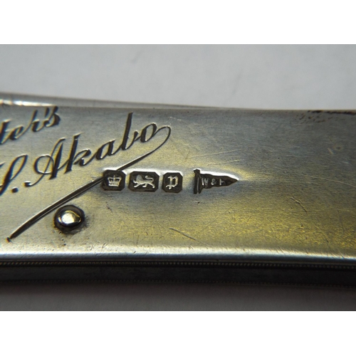 18 - Silver penknife with silver Blade, Hallmarked for Sheffield 1907.