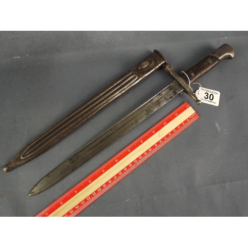 30 - Mauser Bayonet with Metal Scabbard