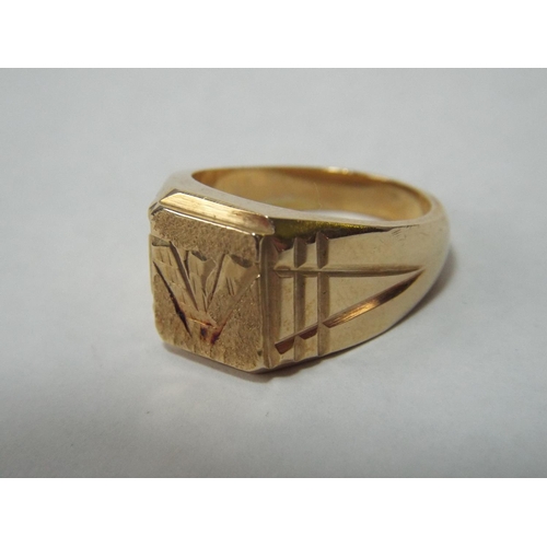 43 - Large Brass Gents Dress Ring Finger Size 'W'