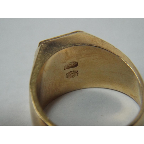 43 - Large Brass Gents Dress Ring Finger Size 'W'