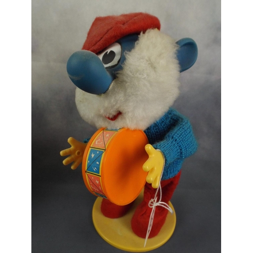 112 - Working Clockwork Smurf Toy with Original Box