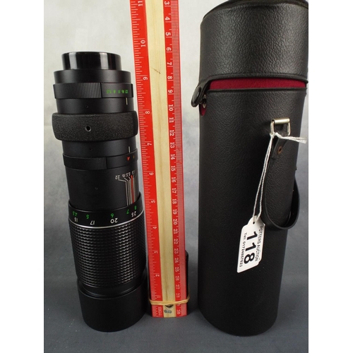 118 - 300 mm Zoom lens with screw mount & leather case