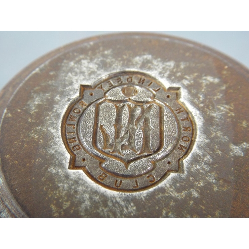 182 - Very Heavy Steel Badge Die for North Lindsey Bowling Club C1950's Local Interest