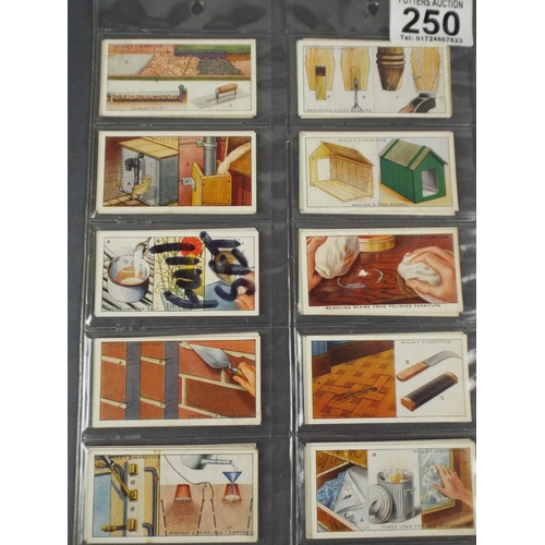 250 - WD & HO Wills Cig Cards, full set of 'Household hints' 1950's