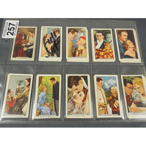 257 - Gallagher cig cards , Full set of ' Famous film scenes' 1934