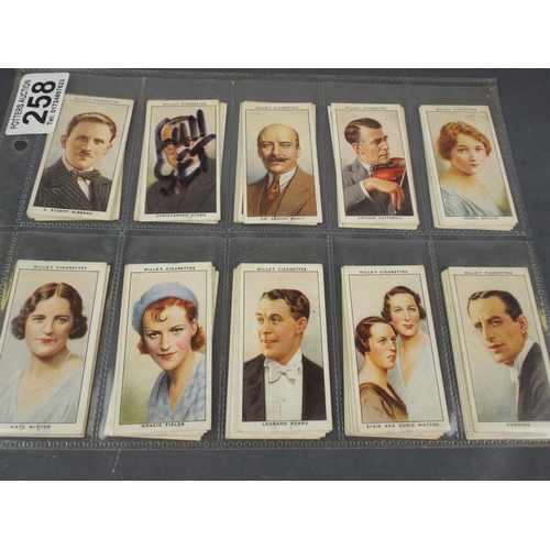 258 - WD & HO Wills Cig Cards, Full set of 'Radio Celebrities' 1934