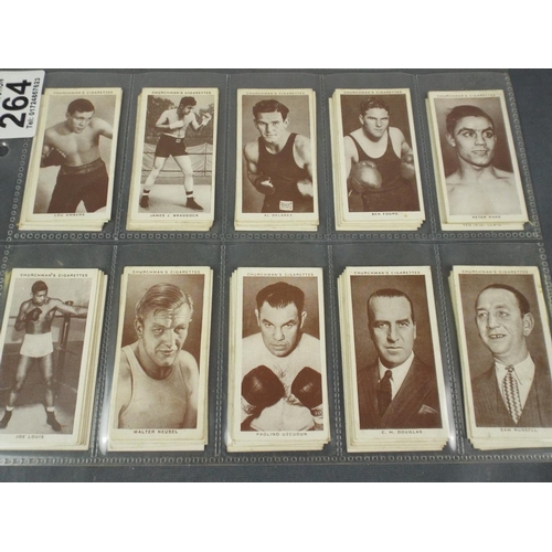 264 - WA & AC Churchman Cig Cards, Full set of 'Boxing Personalities' 1938