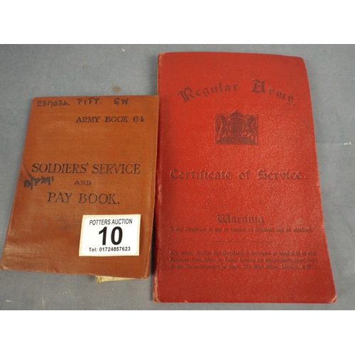 10 - 1930's UK Soldiers Service and Pay Book plus Regular Army Certificate of Service Booklet & interesti... 