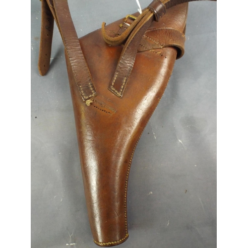 27 - Leather Side arm holster with Straps & Buckles