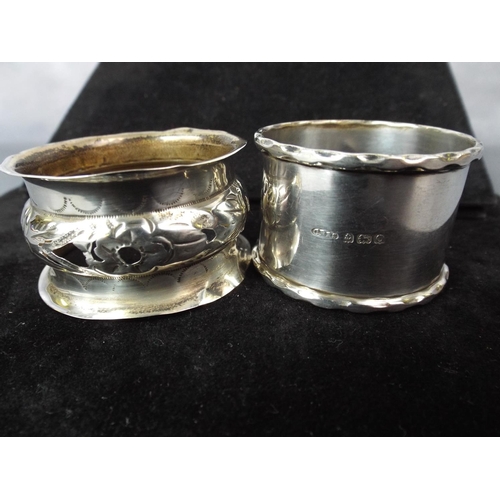 40 - Two Hallmarked Silver Napkin Rings